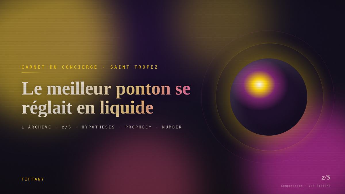 Le meilleur ponton de Saint Tropez se réglait en liquide