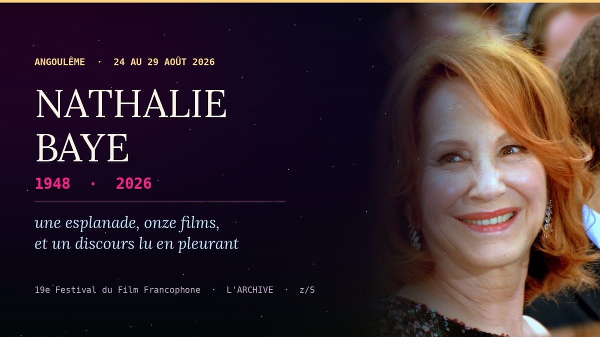 Un homme a lu son discours en pleurant, et sa filleule l'a consolé. À Angoulême, une esplanade porte désormais le nom de Nathalie Baye