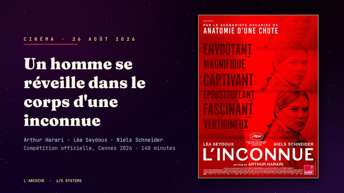 Trois frères Harari au générique, six critiques sur l'affiche, et un homme qui se réveille dans le corps d'une femme