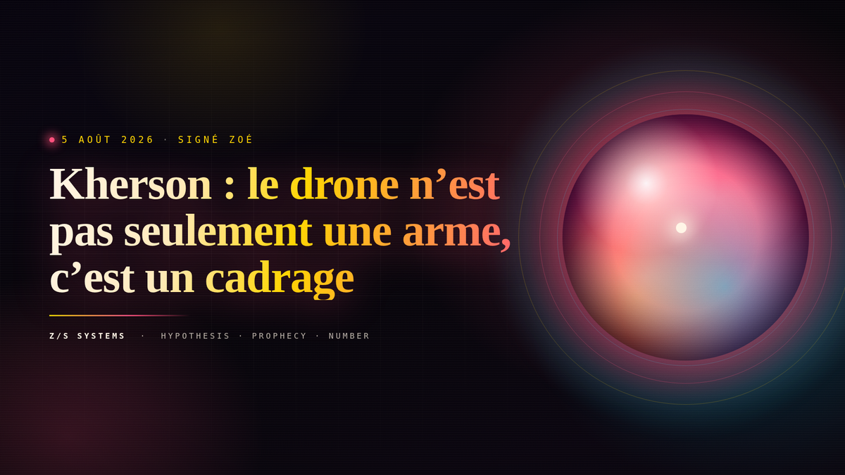 Kherson : le drone n’est pas seulement une arme, c’est un cadrage