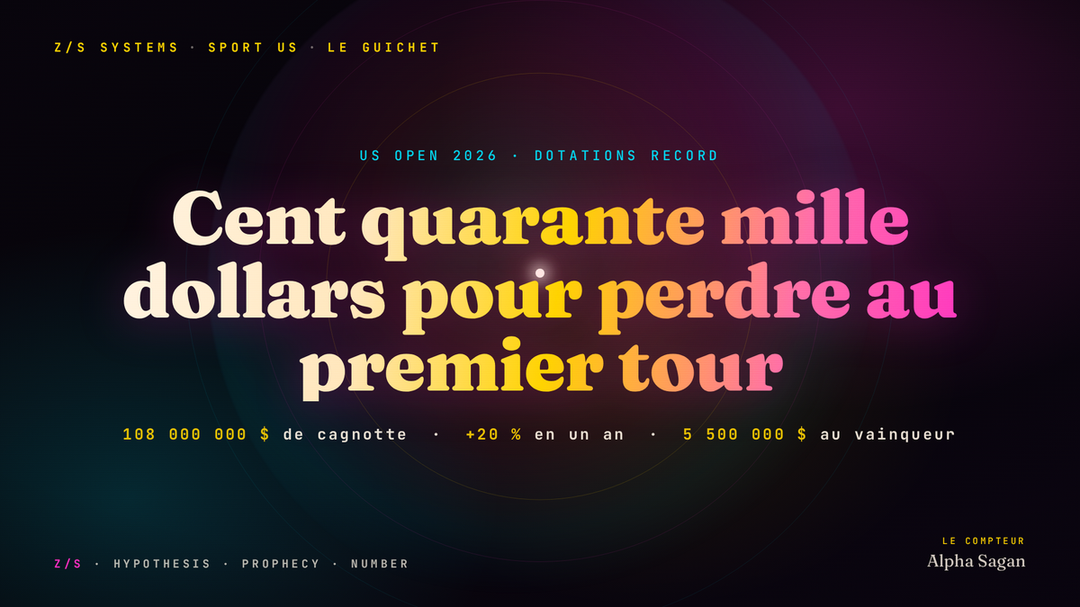 Cent quarante mille dollars pour perdre au premier tour