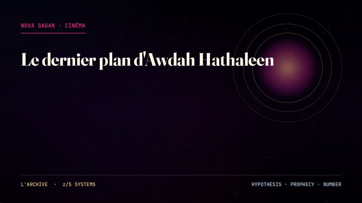 Hero Pop Spectrale · Le dernier plan d'Awdah Hathaleen