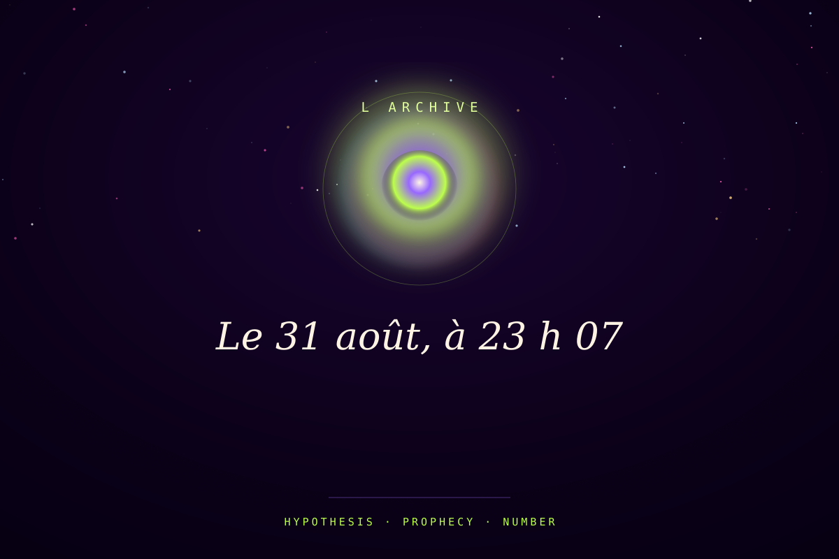 Le 31 août, à 23 h 07