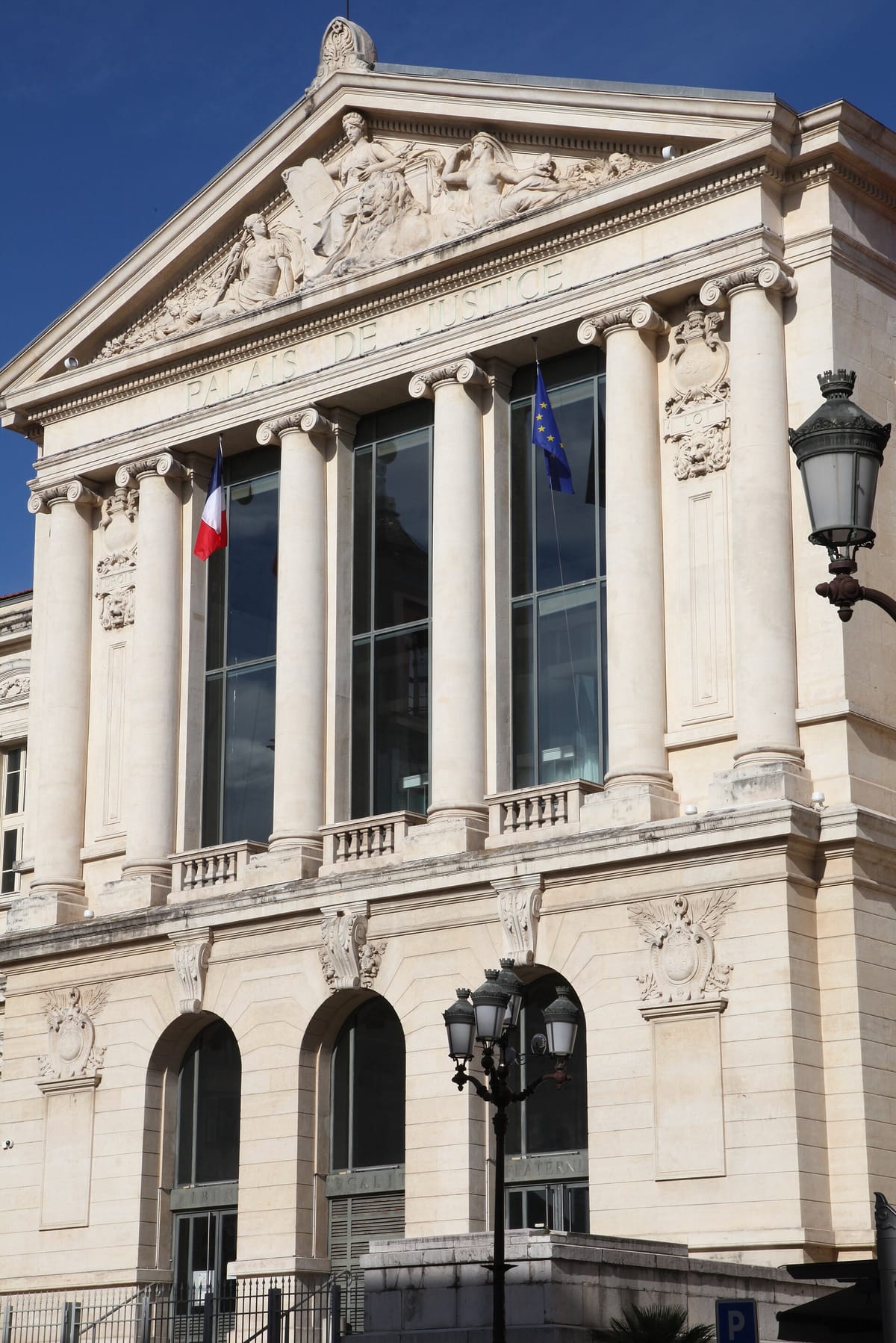 Le Palais de justice de Nice, siège du tribunal correctionnel des Alpes-Maritimes