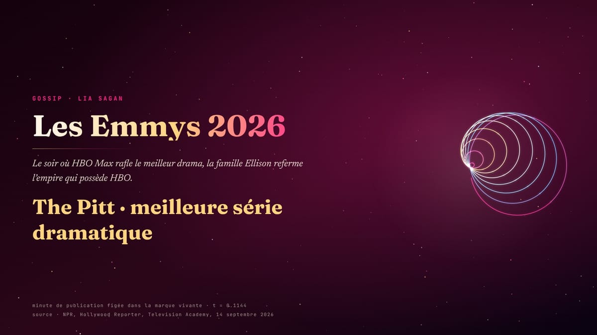Emmys 2026 · The Pitt sacre HBO Max, la semaine où les Ellison referment l’empire
