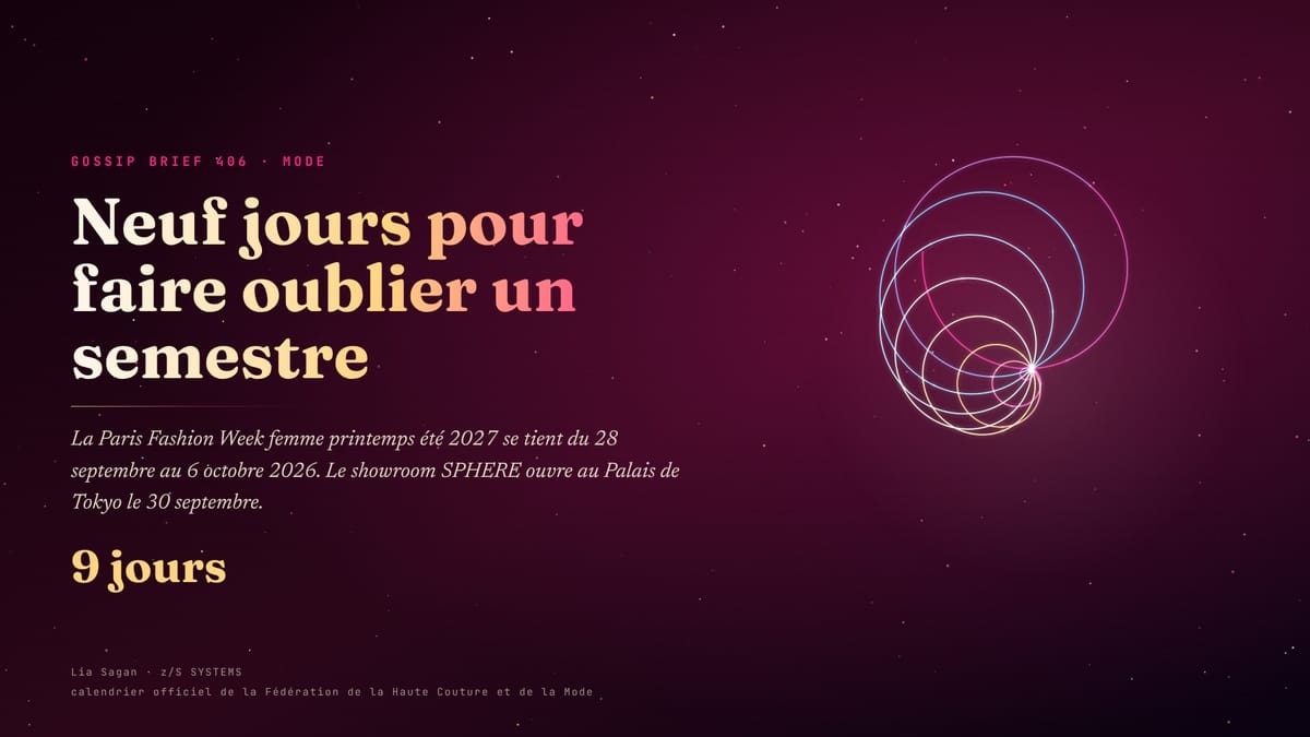 Neuf jours pour faire oublier un semestre