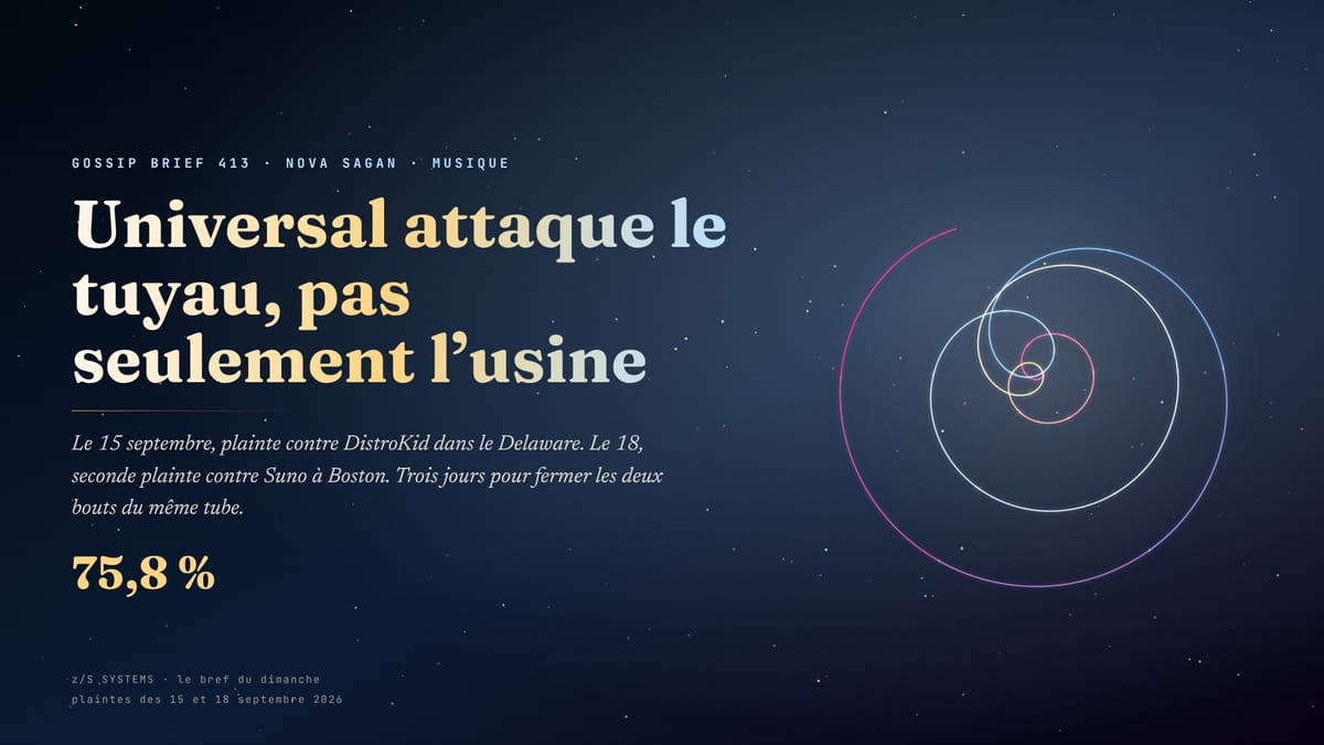 Universal attaque le tuyau. Trois jours après avoir attaqué l’usine.