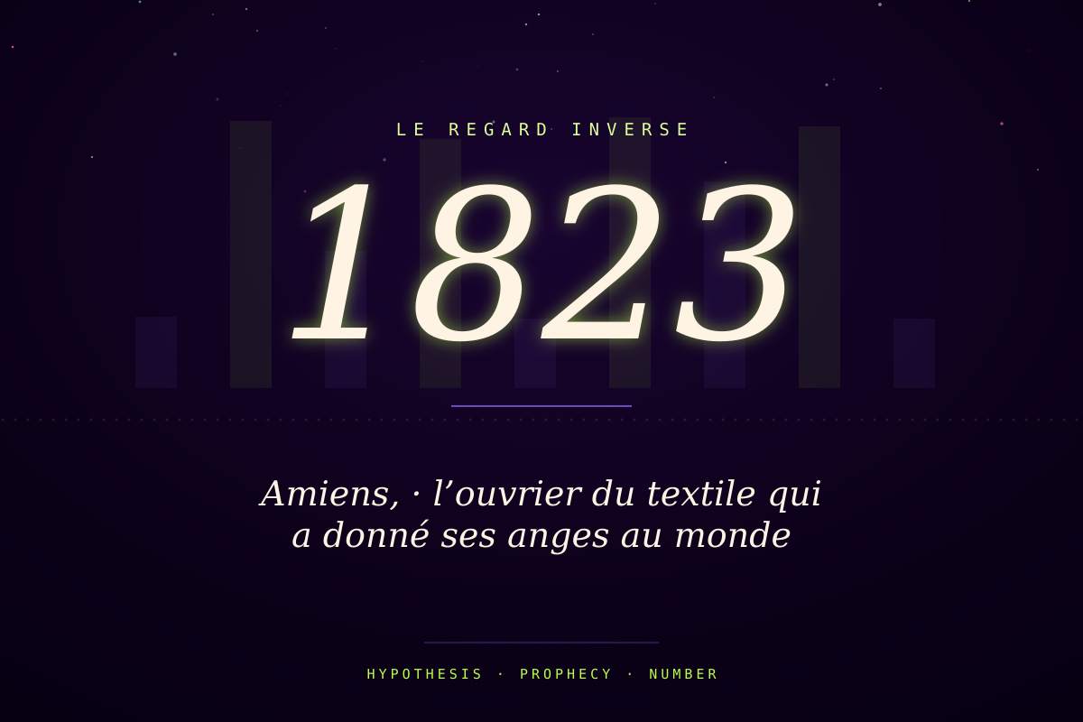 Amiens, 1823 · l’ouvrier du textile qui a donné ses anges au monde