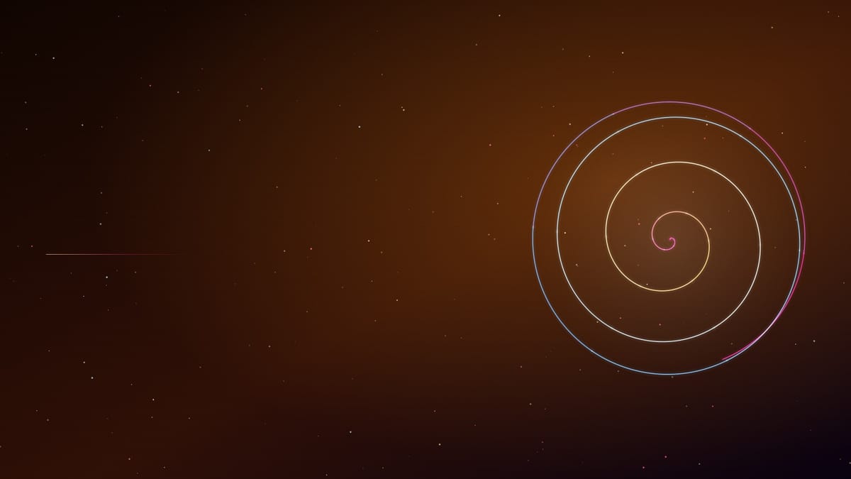 Ciel nocturne braise semé d’étoiles, traversé par une figure lumineuse dorée calée sur la minute de publication, sans texte.
