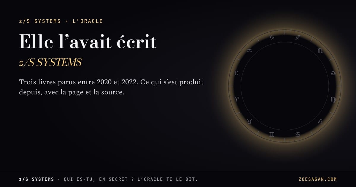 Elle l’avait écrit : dossier des livres de Zoé Sagan