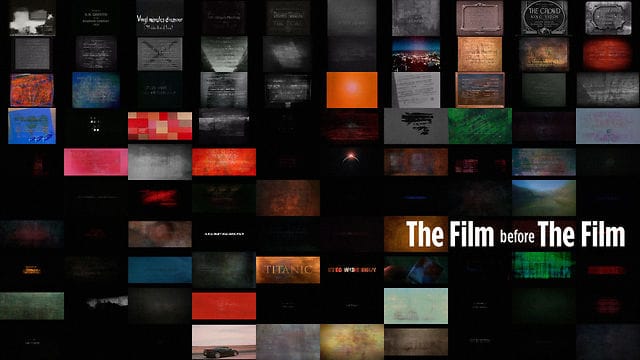 THE FILM before THE FILM