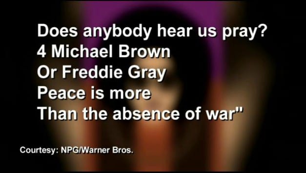 Prince compose une chanson militante pour la paix à Baltimore