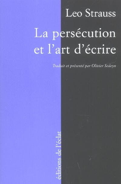 Léo Strauss : art d’écrire et clair-obscur