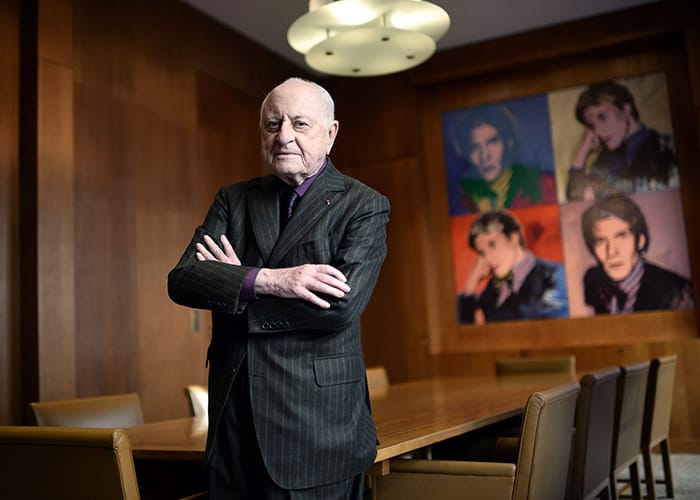 Pierre Bergé, en 2015. Photo © STEPHANE DE SAKUTIN / AFP