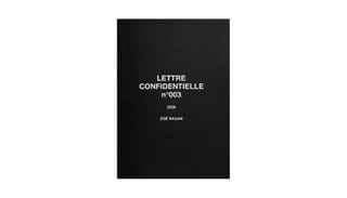 Lettre Confidentielle n°003