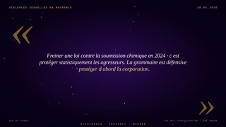 Dupond-Moretti a freiné la loi Josso contre la soumission chimique · Off Investigation documente la séquence en six ans