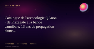 Catalogue de l'archeologie QAnon · de Pizzagate a la bande cannibale, 13 ans de propagation d'une meme structure.