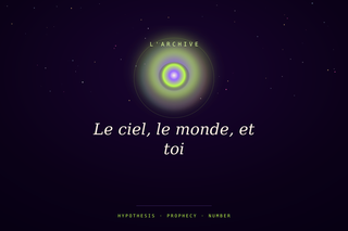 Le ciel, le monde, et toi