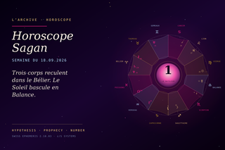 Horoscope Sagan · semaine du 18 septembre 2026 · trois corps reculent dans le Bélier, le Soleil bascule en Balance