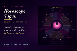 Horoscope Sagan · semaine du 25 septembre 2026 · samedi, la Pleine Lune rend son verdict en Bélier
