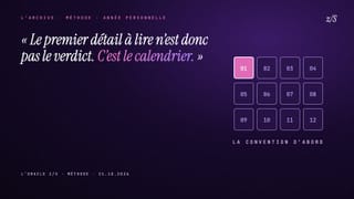 Année personnelle : annoncer la convention