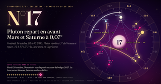 Horoscope Sagan · semaine du 16 octobre 2026 · Pluton repart en avant, Mars et Saturne à 0,07°
