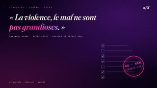 Notre Salut, ou les crimes de papier