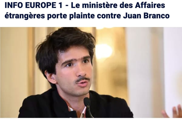 Les masques tombent. La France porte plainte contre moi