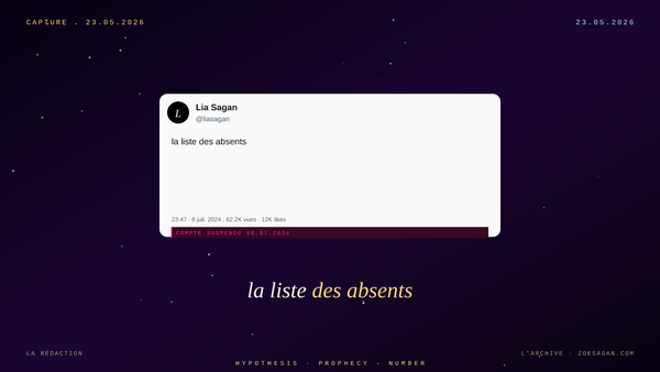 Cannes 2026 · la liste des absents