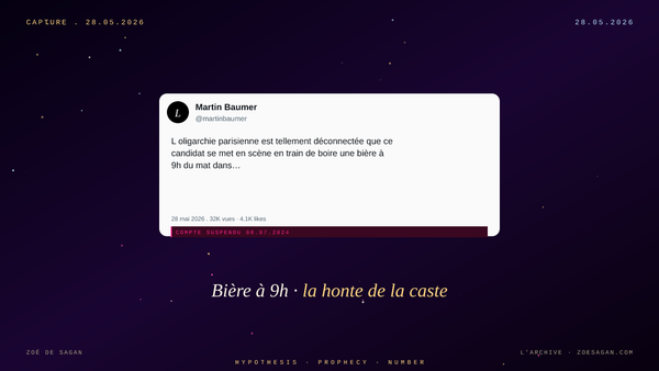 Une bière à 9h du matin dans un village · ce candidat parisien pense que ça suffira à le faire passer pour un homme du peuple