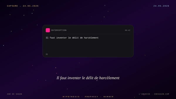 Il faut inventer le délit de harcèlement électoral