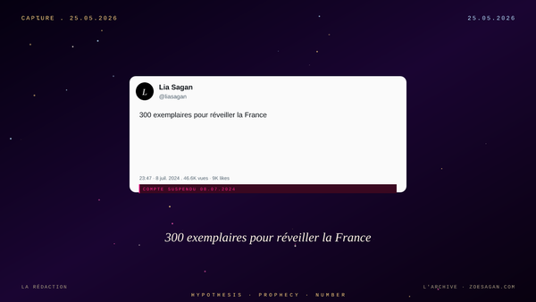 300 exemplaires pour réveiller la France