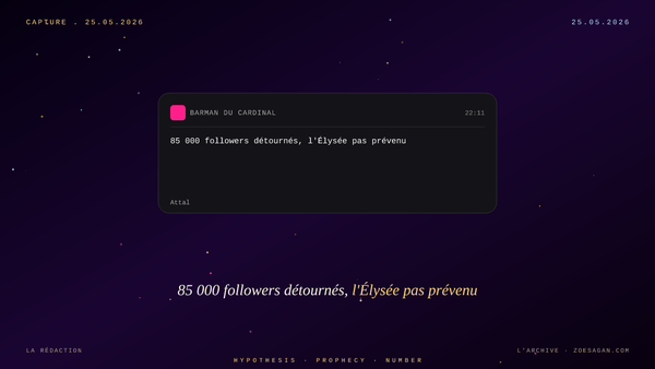 Attal Président · 85 000 followers détournés, l'Élysée pas prévenu