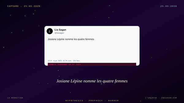 Josiane Lépine nomme les quatre femmes à enfermer