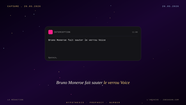 "L'affaire Epstein, c'est un ange" · Bruno Moneroe fait sauter le verrou Voice Kids