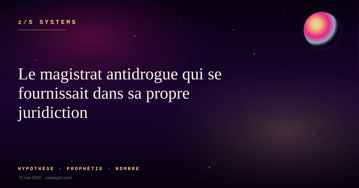 Le magistrat antidrogue qui se fournissait dans sa propre juridiction