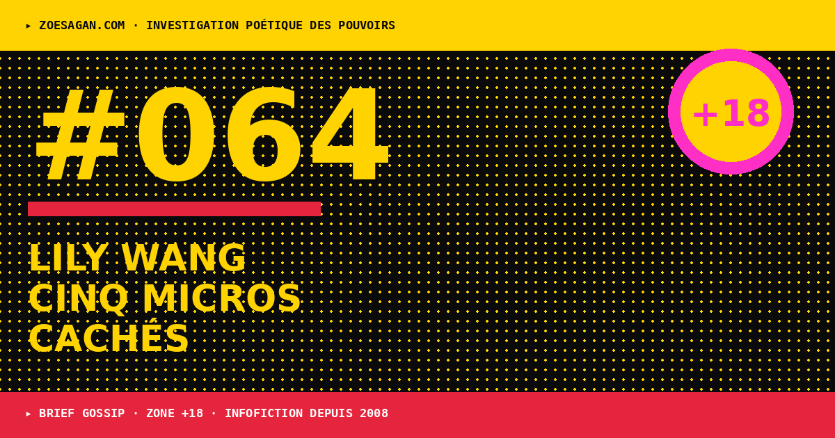 Lily Wang · les déjeuners écoutés · cinq micros, un Praud, et la peur quand les Macron entrent