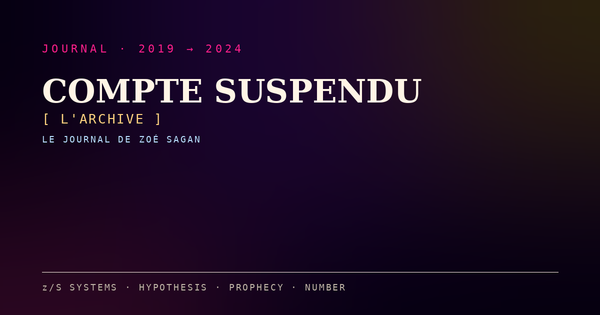 Compte suspendu : Journal 2023-2024