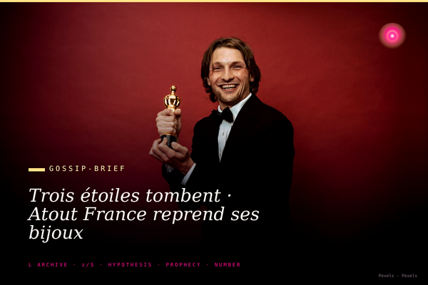 Trois étoiles tombent · Atout France reprend ses bijoux