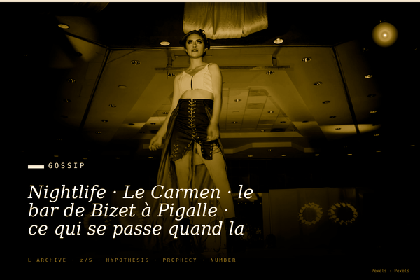 Nightlife · Le Carmen · le bar de Bizet à Pigalle · ce qui se passe quand la mode descend chez les rockeurs