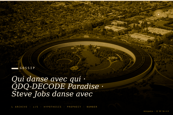 Qui danse avec qui · QDQ-DECODE Paradise · Steve Jobs danse avec Dieter Rams · Apple né de Braun