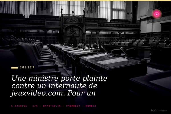 Une ministre porte plainte contre un internaute de jeuxvideo.com. Pour un mème.