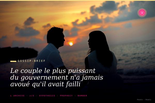 Le couple le plus puissant du gouvernement n'a jamais avoué qu'il avait failli ne pas se reconstruire.