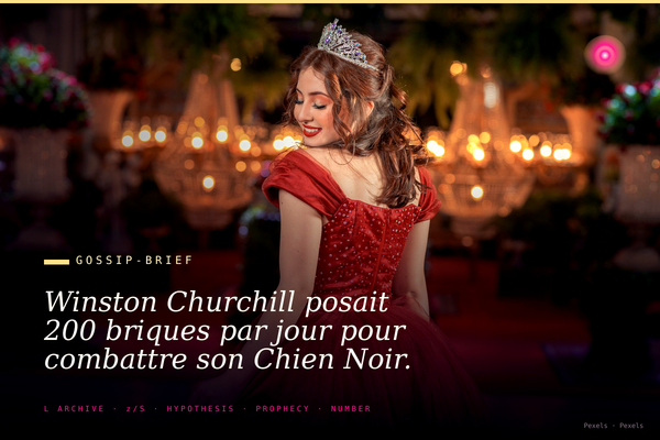 Winston Churchill posait 200 briques par jour pour combattre son Chien Noir.