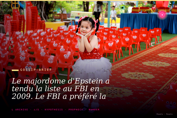 Le majordome d'Epstein a tendu la liste au FBI en 2009. Le FBI a préféré la silence.