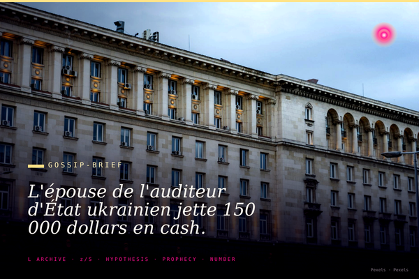 L'épouse de l'auditeur d'État ukrainien jette 150 000 dollars en cash.
