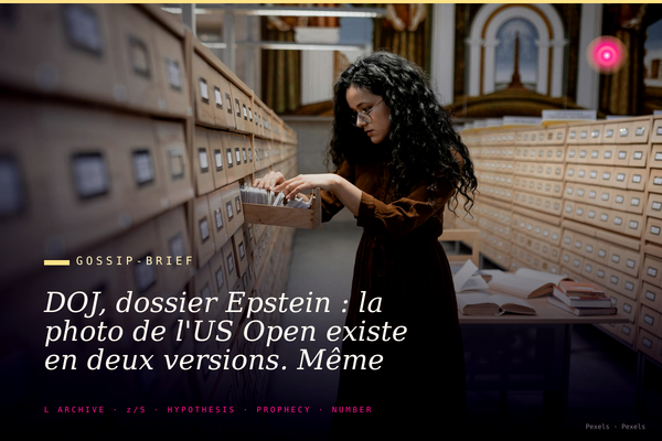 DOJ, dossier Epstein : la photo de l'US Open existe en deux versions. Même cadrage. Moins de têtes.