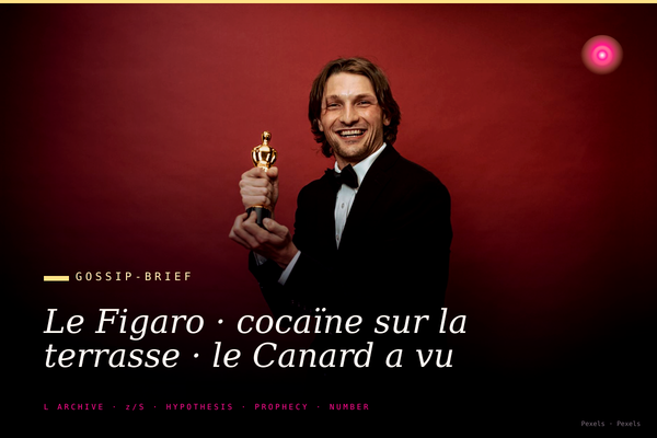 Le Figaro · cocaïne sur la terrasse · le Canard a vu