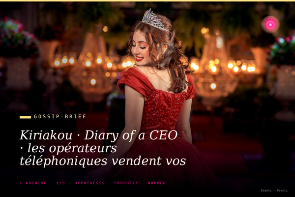 Kiriakou · Diary of a CEO · les opérateurs téléphoniques vendent vos métadonnées