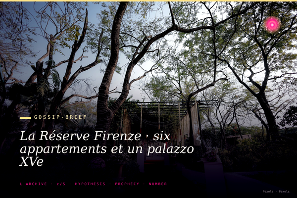 La Réserve Firenze · six appartements et un palazzo XVe
